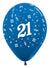 Image of 21st Birthday Metallic Blue 25 Pack Party Balloons