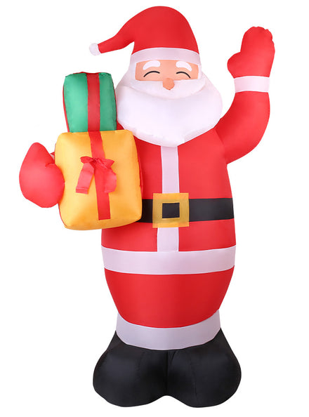 Jingle Jollys Inflatable Joyful Santa with Gifts Christmas Decoration 240cm - Main Image