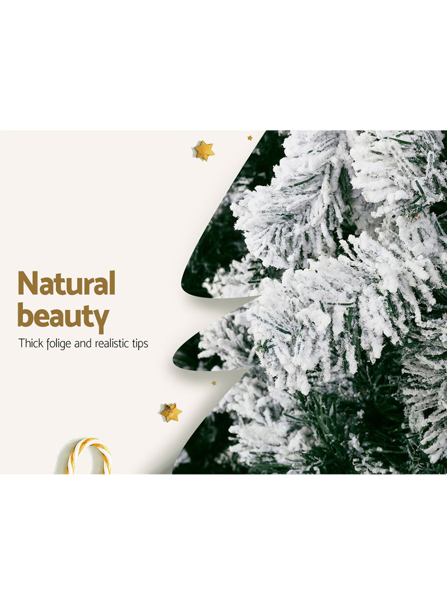 Jingle Jollys Snow Flocked Christmas Tree 240cm - Information Image 3