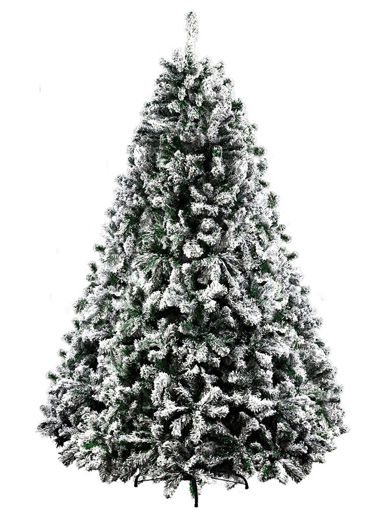 Jingle Jollys Snow Flocked Christmas Tree 240cm - Main Image