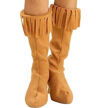 Womens Native Americia Maiden Indian Fancy Dress Costume - Boot Top Image