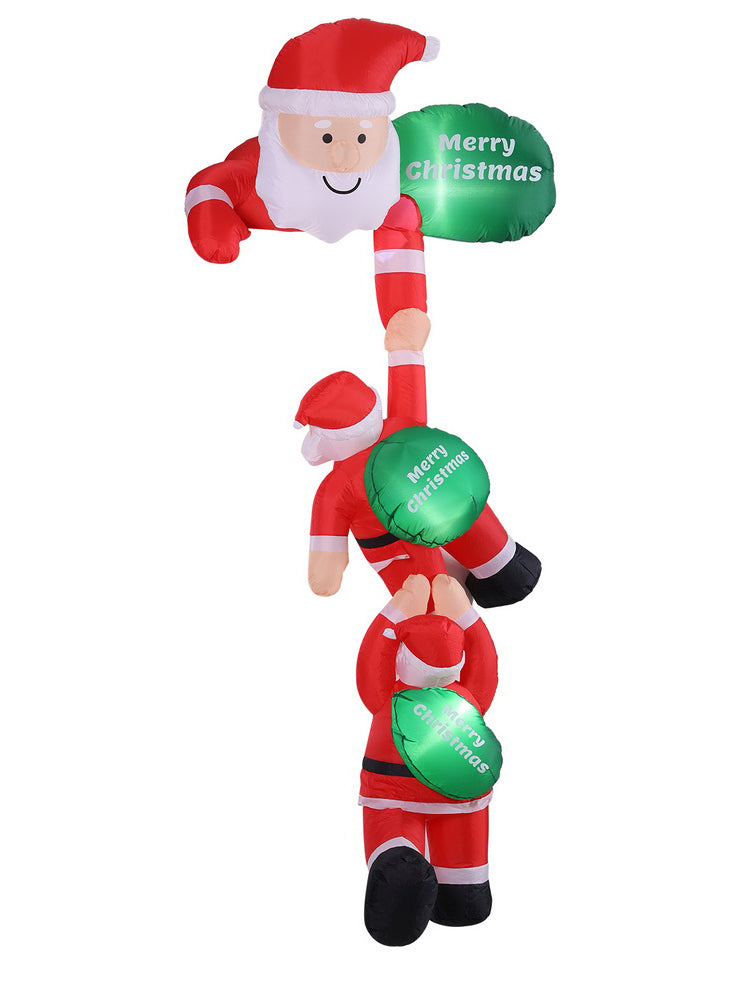 Jingle Jollys Inflatable Climbing Santa Christmas Decoration 250cm - Main Image