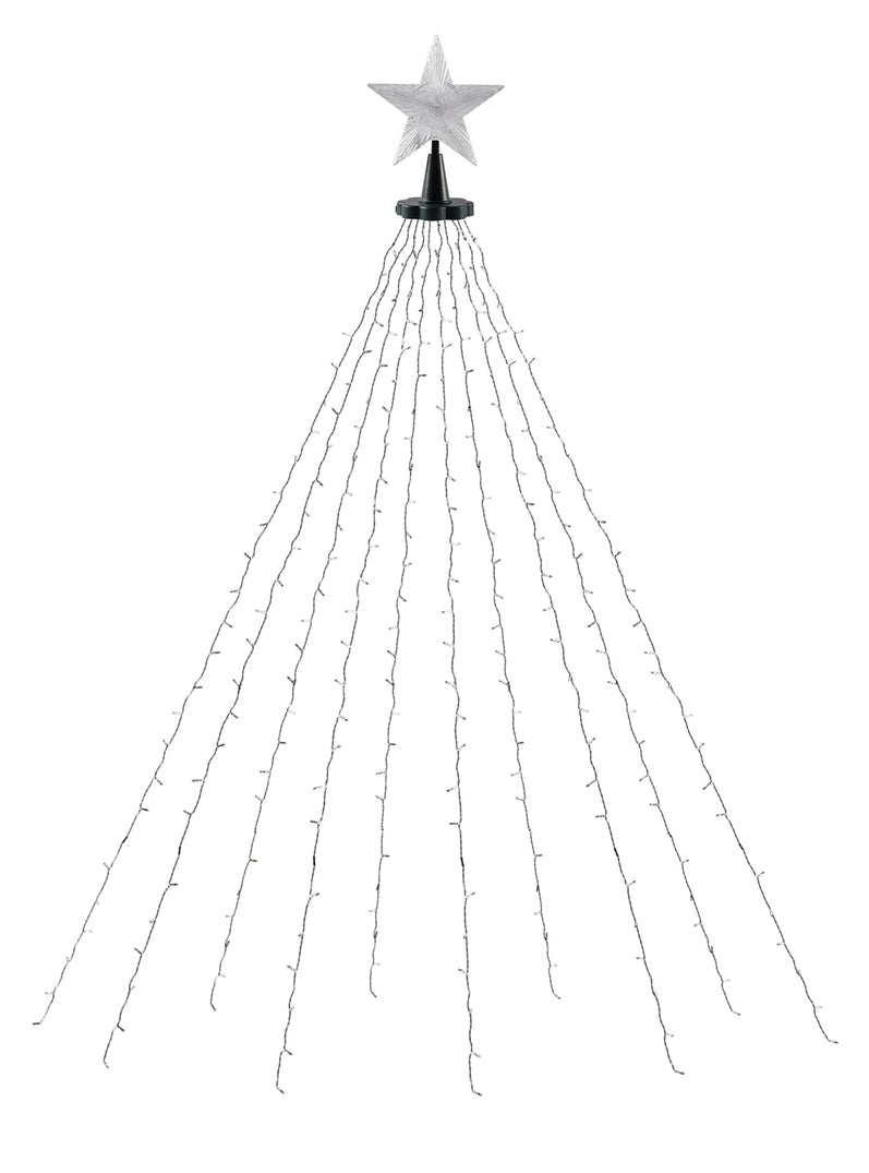 250cm Multicolour Waterfall String Lights Christmas Decoration - Alternate Image