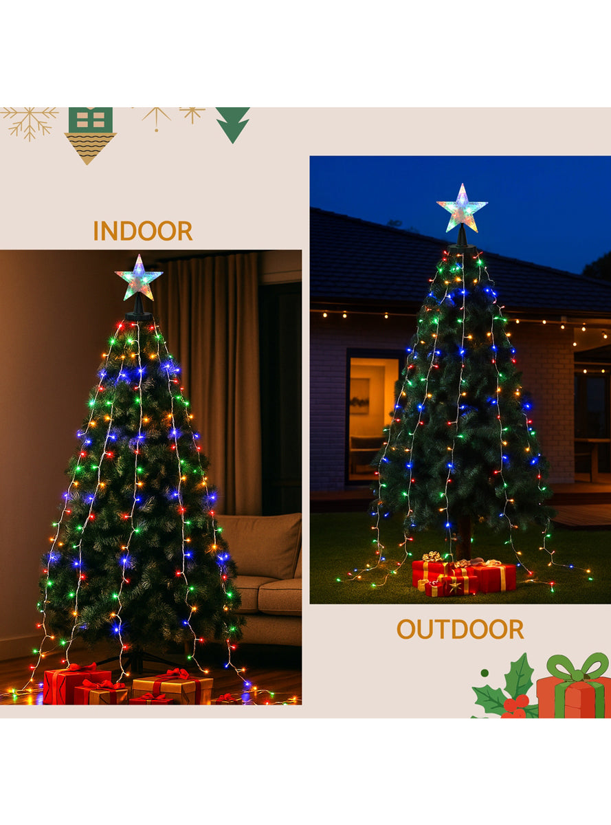 250cm Multicolour Waterfall String Lights Christmas Decoration - Info Image 2