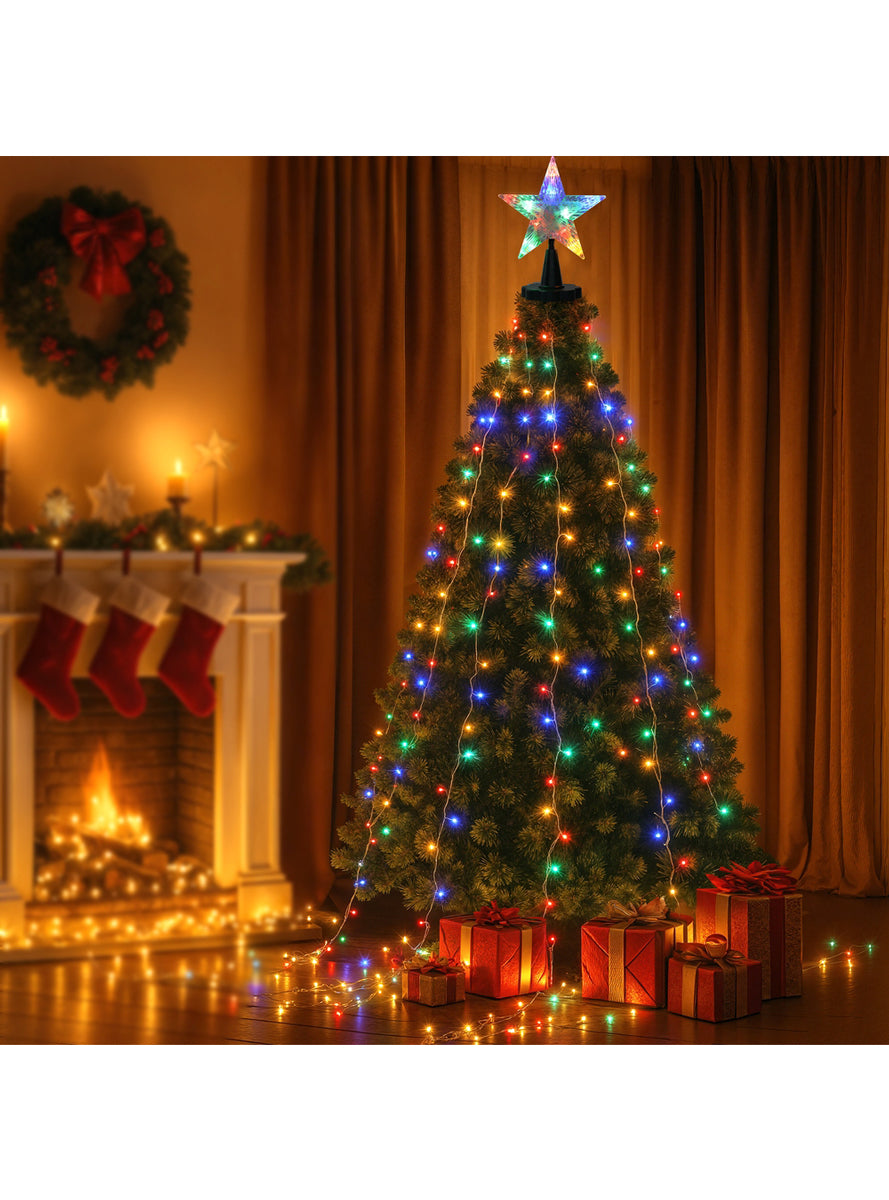 250cm Multicolour Waterfall String Lights Christmas Decoration - Main Image