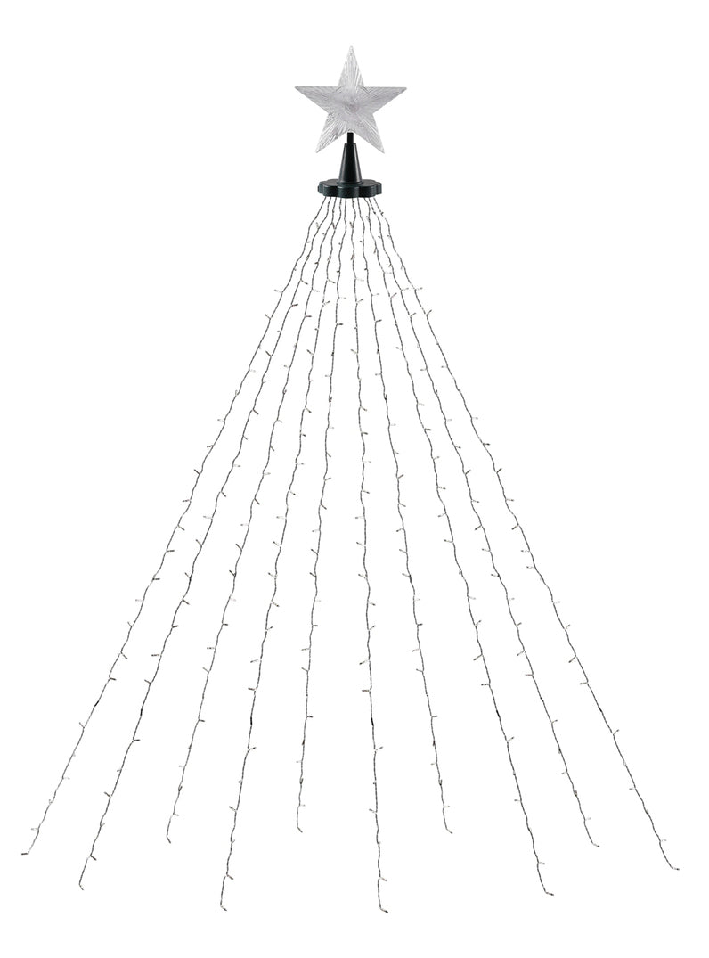 250cm Waterfall String Lights Warm White Christmas Decoration - Alternate Image