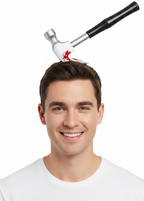 Novelty Bloody Hammer on Headband Halloween Accessory - Main Image