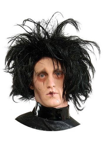 Men's Black Halloween Edward Costume Wig - Main Image