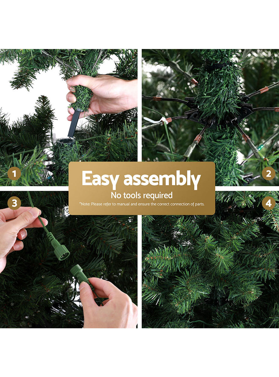Jingle Jollys LED Light 2590 Tip Christmas Tree Decoration 270cm - Assembly Details Image