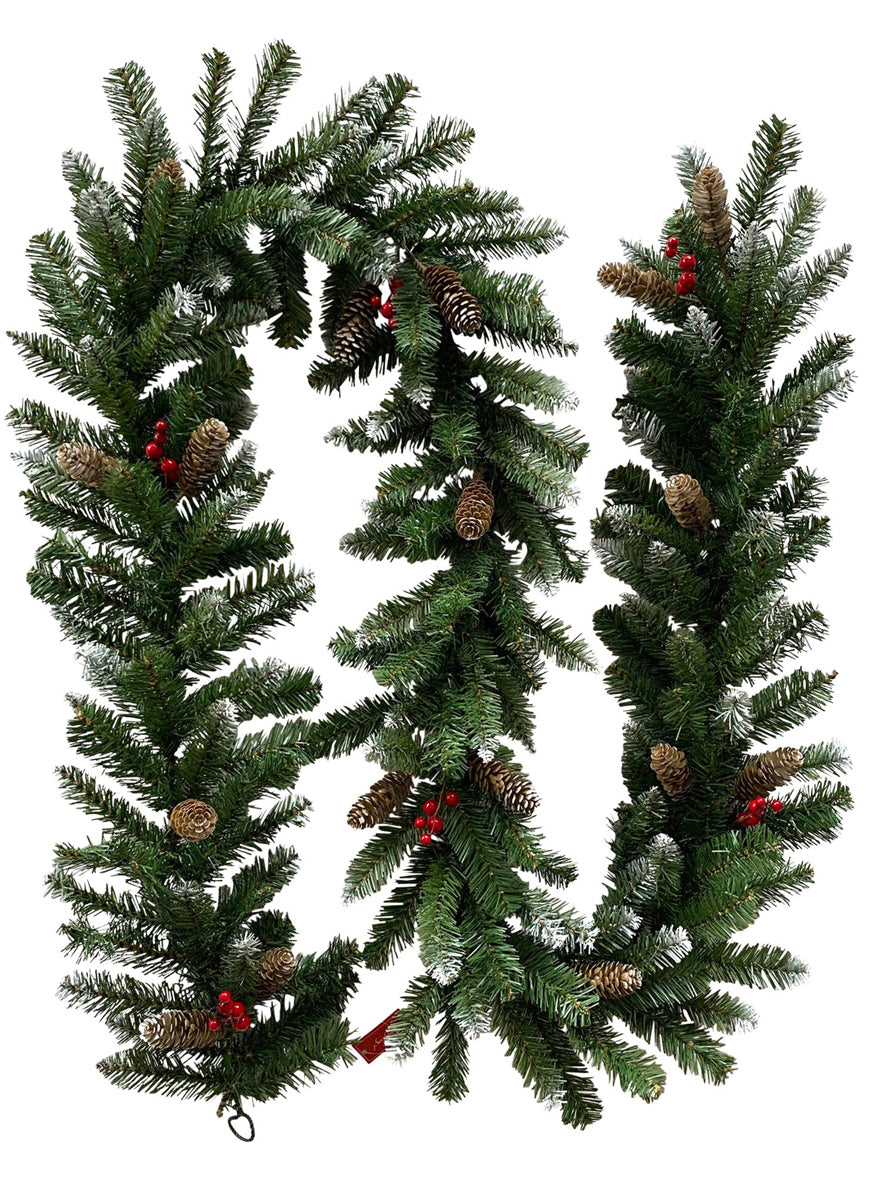 Pine Cone and Berry Christabelle Christmas Garland Decoration 270cm - Main Image