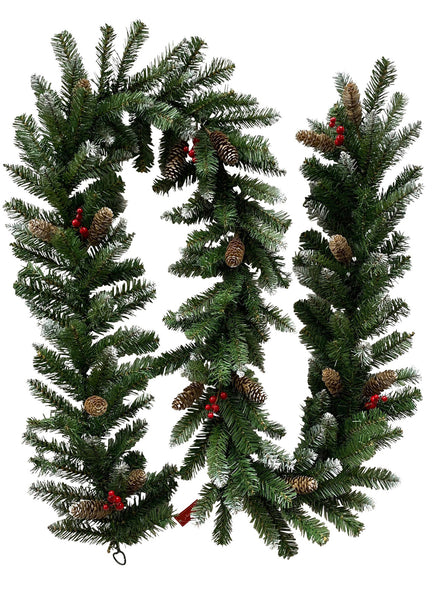 Pine Cone and Berry Christabelle Christmas Garland Decoration 270cm - Main Image