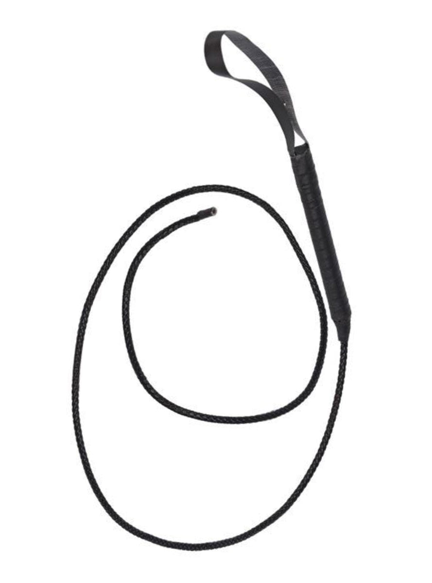 Black 2m Long Bull Whip Costume Accessory - Main Image