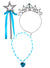 Image of Princess Girls Blue Wand, Necklace And Tiara Set