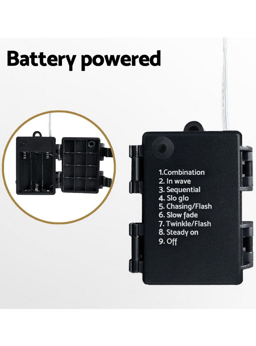 Warm White Christmas Icons Icicle Lights 3 Metre 138 LED Alternate Image 2