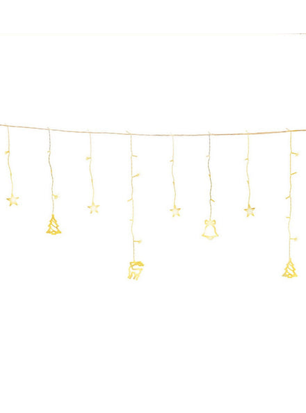 Warm White Christmas Icons Icicle Lights 3 Metre 138 LED Main Image