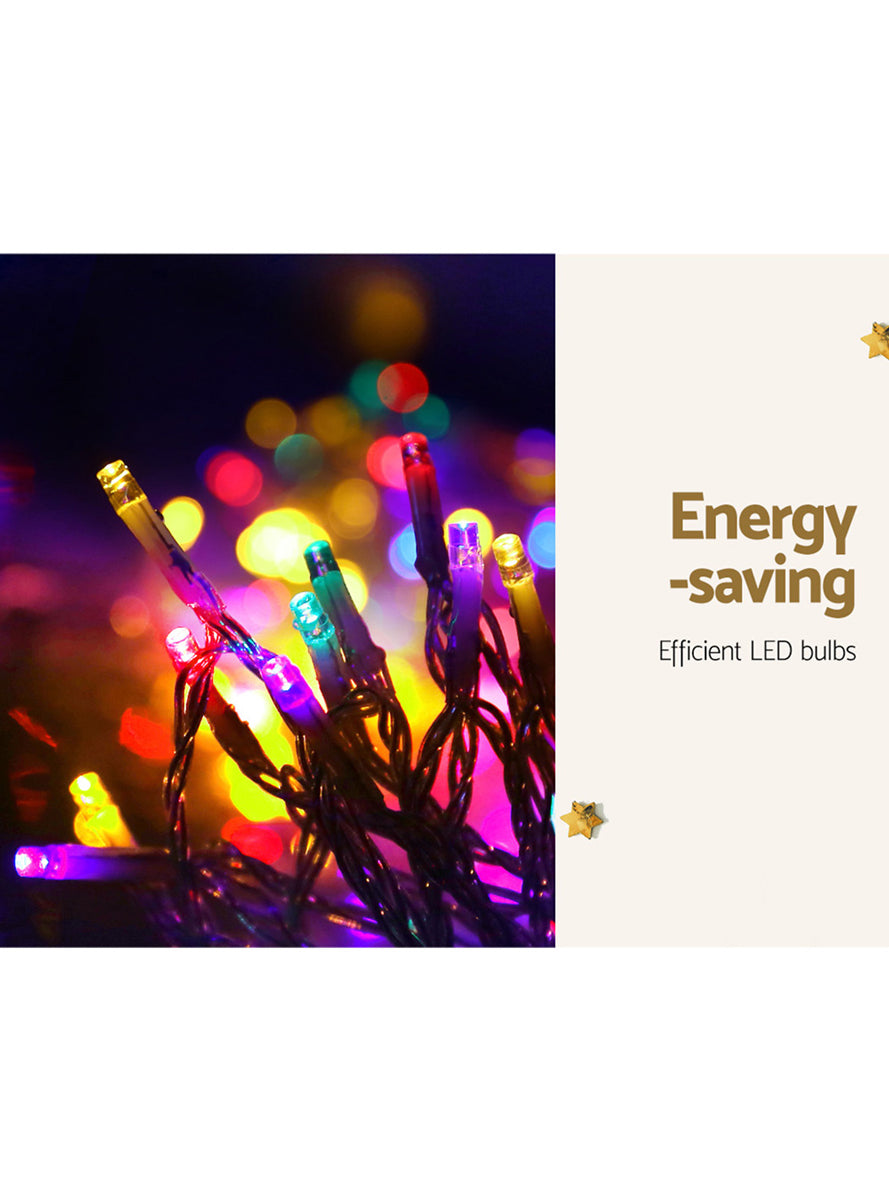 Multicolour Light Up Solar Powered String Light Decoration With Star 3 Metre - Info Image 3