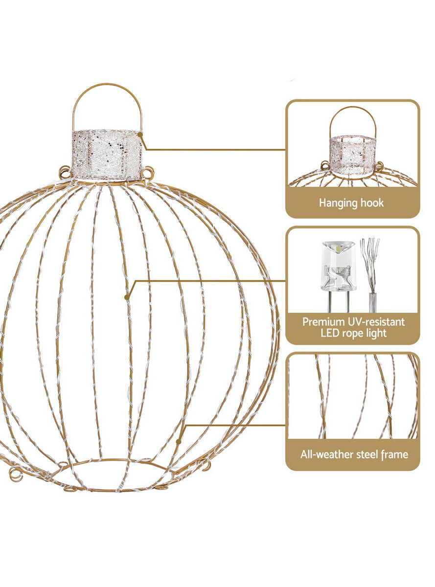 Light Up Christmas Ball Decoration Set 3 Piece - Information Image 3