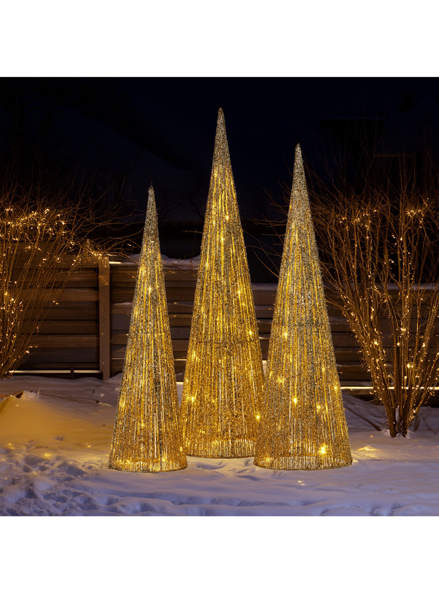 Light Up Christmas Trees Decoration 3 Piece - Alternate Image 3
