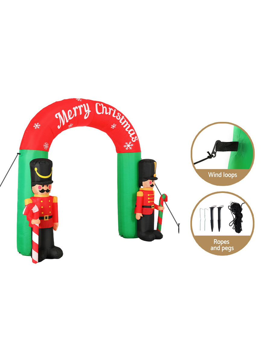 Jingle Jollys Nutcracker Archway Inflatable Christmas Decoration 300cm - Alternate Image 3