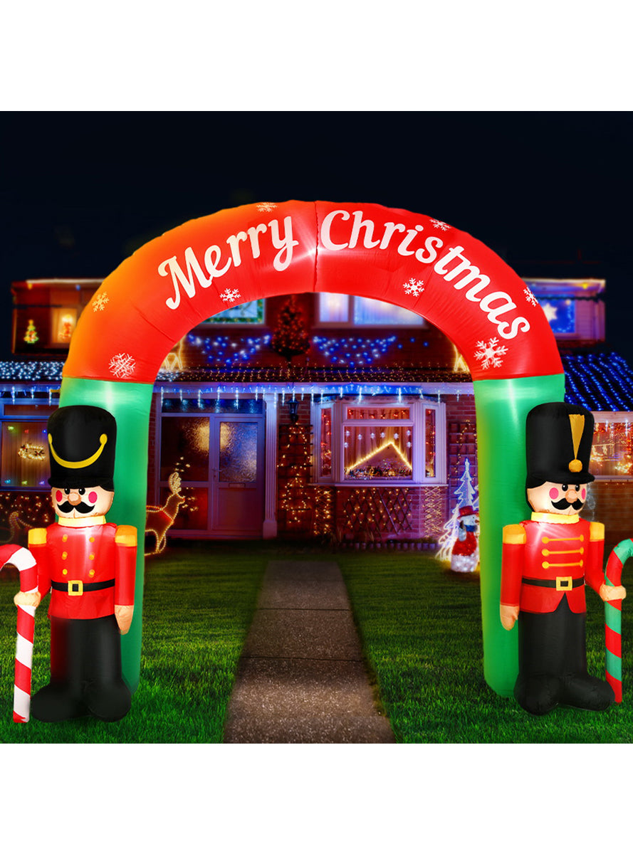 Jingle Jollys Nutcracker Archway Inflatable Christmas Decoration 300cm - Alternate Image