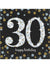 Image of 30th Birthday Black and Gold 16 Pack Lunch Napkins