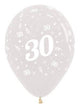 Image of 30th Birthday Crystal Clear 25 Pack Party Balloons