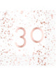 Image of 30th Birthday Rose Gold and White 16 Pack Lunch Napkins