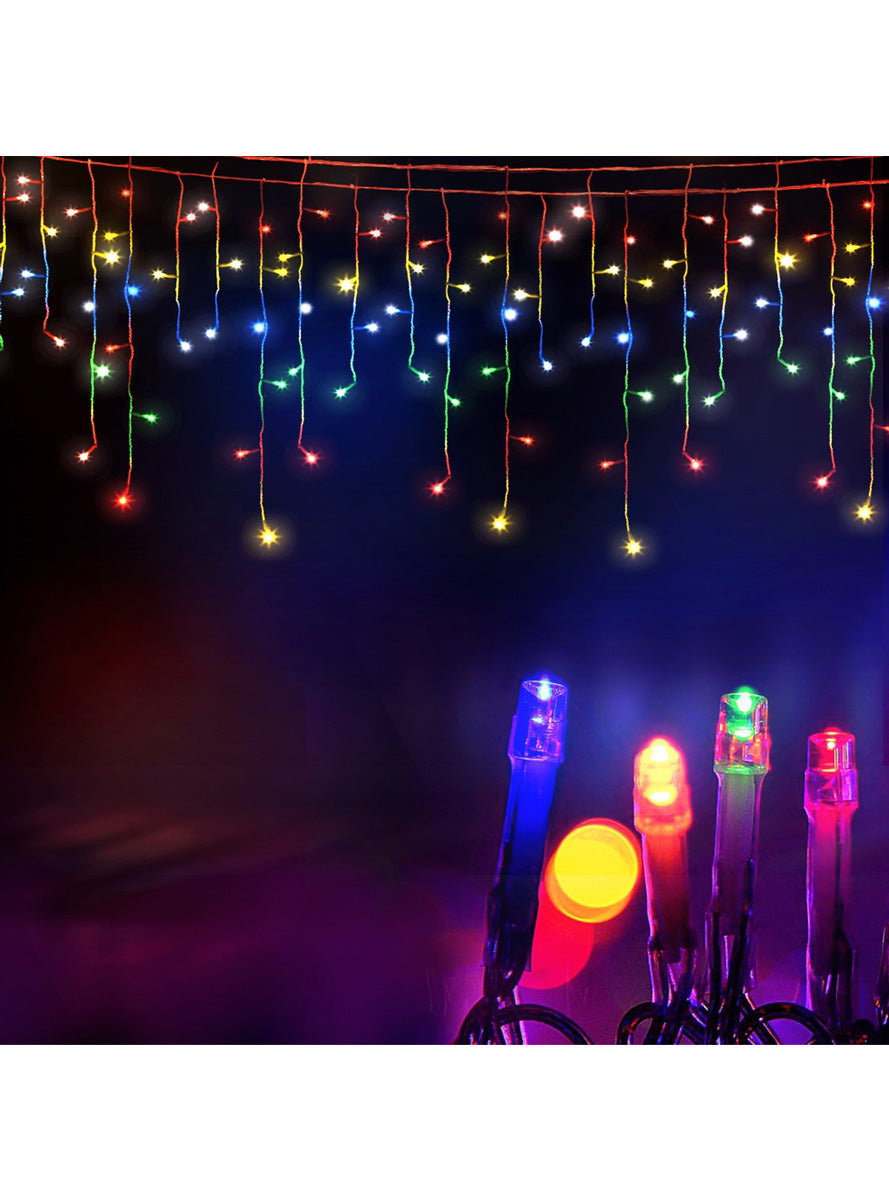 Multicolour Icicle String Christmas Lights 32 Metre - Alternate Image