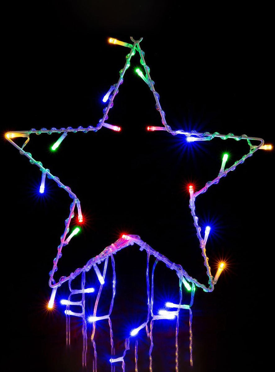 Star Cascade 350cm Garden Christmas Light Decoration - Close Image