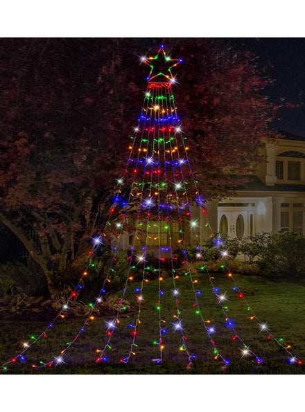 Star Cascade 350cm Garden Christmas Light Decoration - Main Image