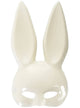 Image of Glossy Pearl White Bunny Rabbit Costume Mask