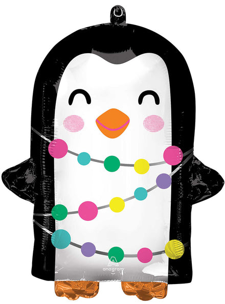 38Cm X 45Cm Self Sealing Holiday Penguin Foil Christmas Balloon - Main Image