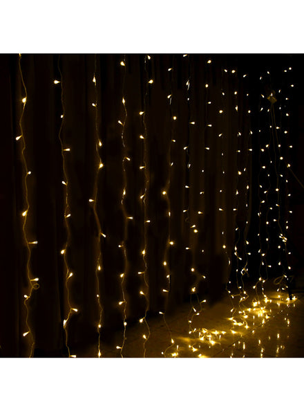 Warm White 600 Bulb Christmas Curtain Lights 3m x 6m - Main Image