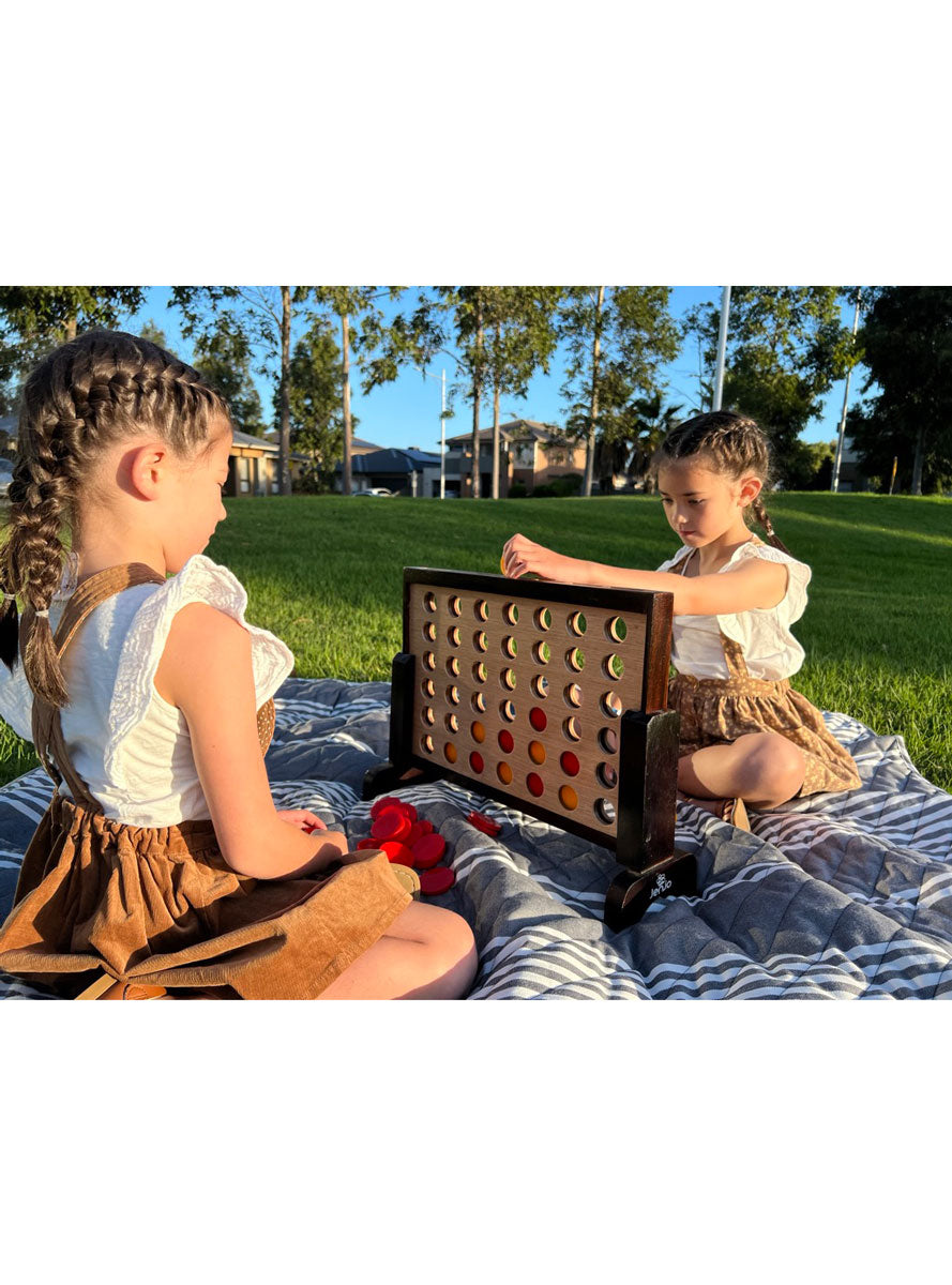 4 In A Row 52cm Hardwood Indoor Game - Lifestyle Image 3