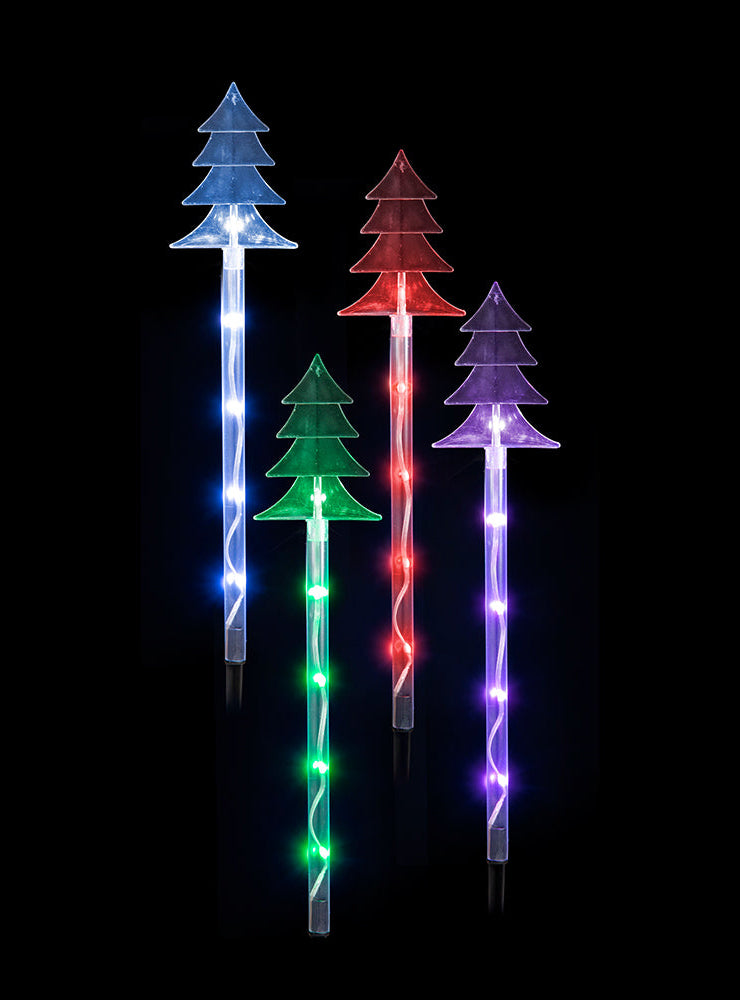 Christmas Tree Remote Controlled Path Lights 4 Pack - Main Image