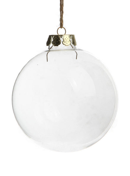 4 Pack Fillable Glass Baubles Christmas Decoration - Main Image