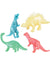Image of Squishy Rubber Dinosaurs 4 Pack Party Favours