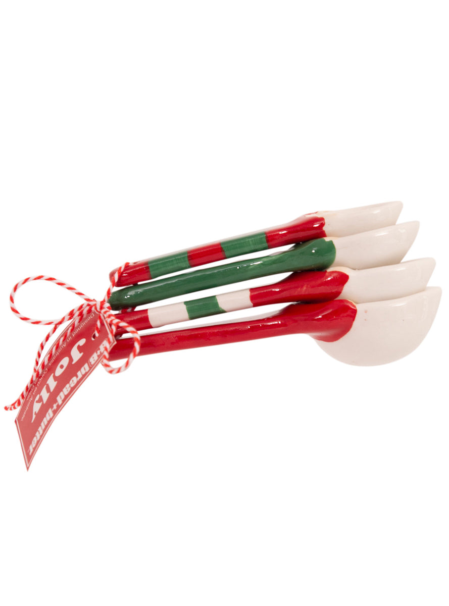 Red And Green Gnome Measuring Spoons 4 Pack - Side Image