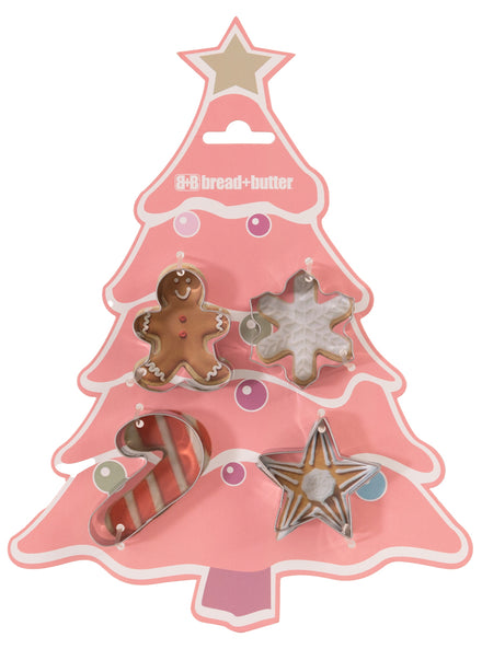 Tree Gingerbread Man Snowflake And Star Cookie Cutters 4 Pack - Main Image