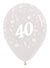 Image of 40th Birthday Crystal Clear 25 Pack Party Balloons