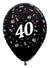 Image of 40th Birthday Metallic Black 25 Pack Party Balloons