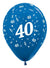 Image of 40th Birthday Metallic Blue 25 Pack Party Balloons