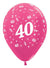 Image of 40th Birthday Metallic Fuchsia 25 Pack Party Balloons