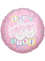 Image of Pale Pink It's a Girl Baby Shower 46cm Foil Balloon