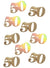 Image of Gold Iridescent 50th Birthday 8g Pack Confetti