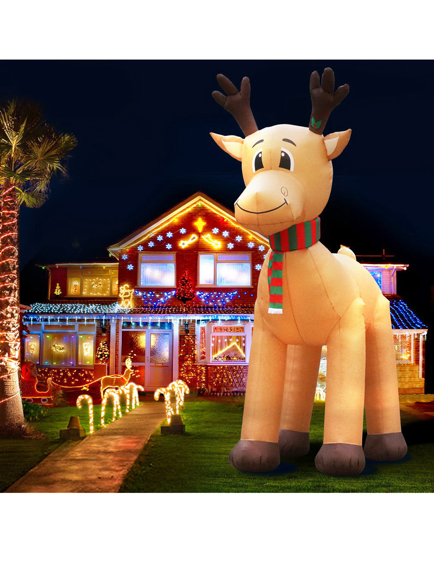 Inflatable Reindeer Christmas Decoration 5 Metre - Alternate Image 1