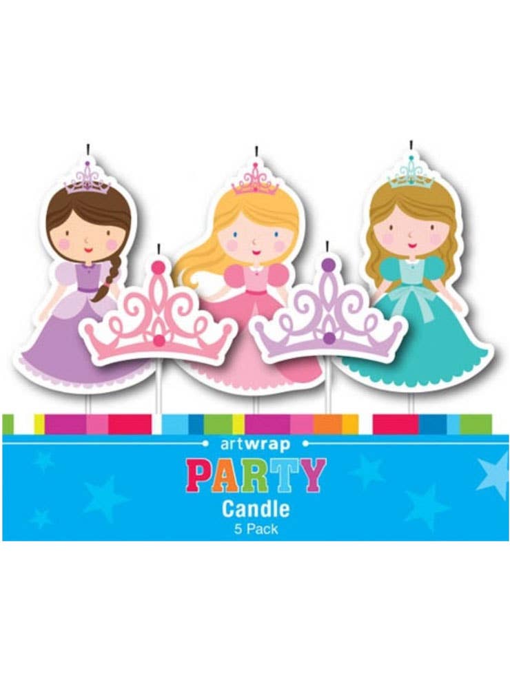 Image of Princess Party 5 Pack Birthday Cake Candles