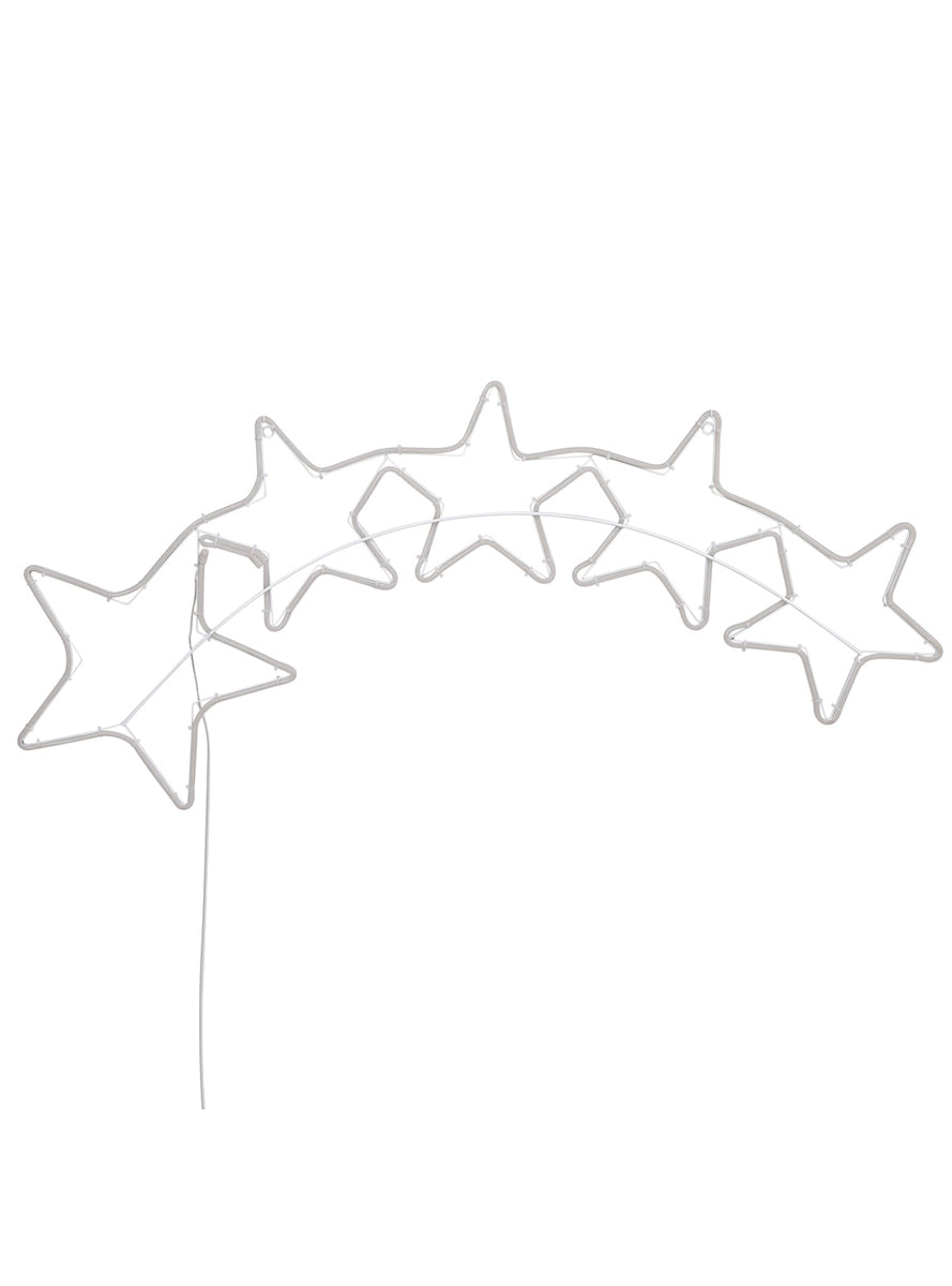 Multicolour 5 Star 125cm Rope Light Christmas Decoration - Alternate Image