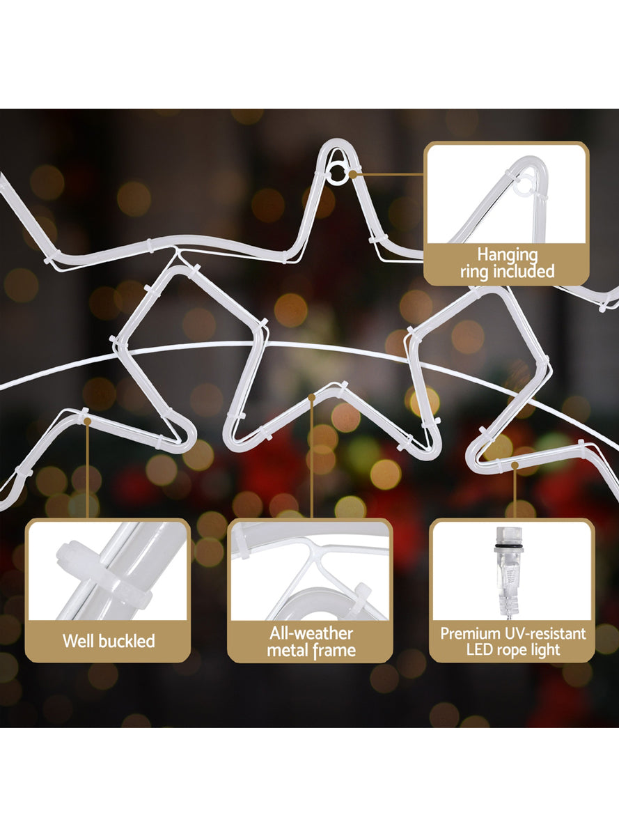 Multicolour 5 Star 125cm Rope Light Christmas Decoration - Info Image 3