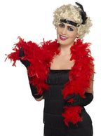 Red 50 Gram 1920s Feather Boa Costume Accessory - Main Image
